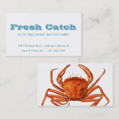 Carte de visite du marché du poisson - Crabe rouge (Devant / Derrière)