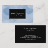 Carte de visite du massothérapeute de l'aquarelle  (Devant / Derrière)