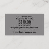 Carte de visite du mobilier de bureau, gris (Dos)