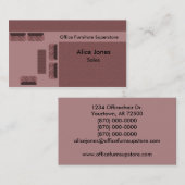 Carte de visite du mobilier de bureau, Mauve (Devant / Derrière)