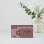 Carte de visite du mobilier de bureau, Mauve (Debout devant)