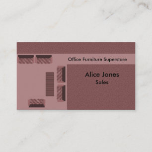 Carte de visite du mobilier de bureau, Mauve