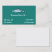 Carte de visite du Modèle du logo de dauphin (Devant / Derrière)