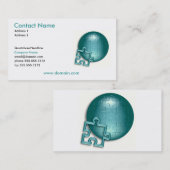 Carte de visite du monde de puzzle (Devant / Derrière)