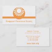 Carte de visite du monde entier, Orange (Devant / Derrière)