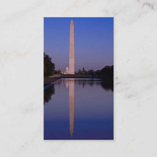 Carte de visite du monument de Washington (Devant)