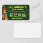 Carte de visite du paysage et de la construction (Devant / Derrière)