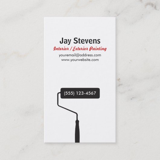Carte de visite du peintre de la maison (Devant)