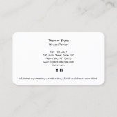 Carte de visite du peintre de la maison (Dos)