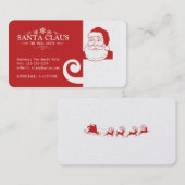 Carte de visite du père noël (Devant / Derrière)