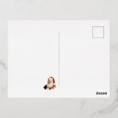 Carte de visite du Père Noël Carte postale Or (Verso)