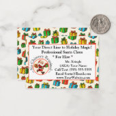 Carte de visite du Père Noël Note Card (Devant/Arrière en situation)