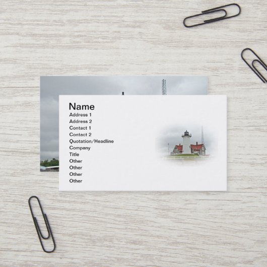 Carte de visite du phare de Nobska Point (Devant/Arrière en situation)