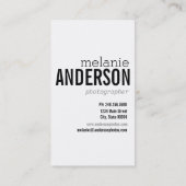 Carte de visite du photographe | (Dos)