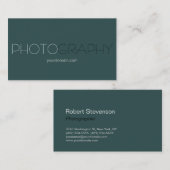 Carte de visite du photographe à la mode gris ardo (Devant / Derrière)