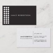 Carte de visite du photographe aurifère perforé (Devant / Derrière)