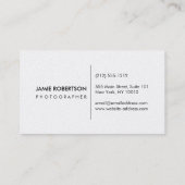 Carte de visite du photographe aurifère perforé (Dos)