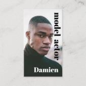 Carte de visite du photographe de tête de modèle (Devant)