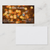 Carte de visite du planificateur d'événements (Devant / Derrière)