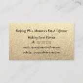 Carte de visite du planificateur d'événements Mari (Dos)