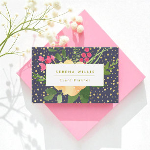 Carte de visite du planificateur d'événements Navy