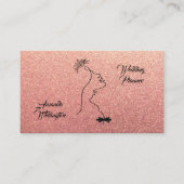 Carte de visite du planificateur d'événements rose (Devant)