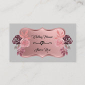 Carte de visite du planificateur d'événements rose (Devant)