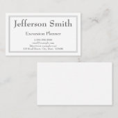 Carte de visite du planificateur d'excursions clas (Devant / Derrière)