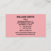 Carte de visite du podiatre Damask (Dos)