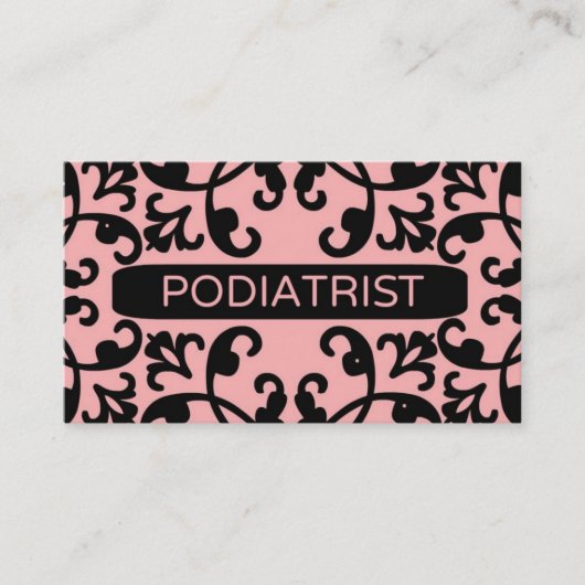 Carte de visite du podiatre Damask (Devant)