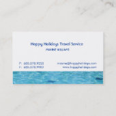 Carte de visite du pool d'agents de voyage (Dos)