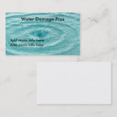 Carte de visite du pour de dommages de l'eau (Devant / Derrière)
