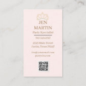 Carte de visite du Princess Party (Dos)