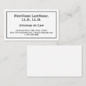 Carte de visite du procureur (Devant / Derrière)