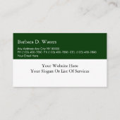 Carte de visite du procureur (Dos)