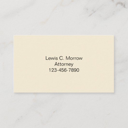 Carte de visite du procureur (Dos)