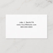 Carte de visite du procureur (Dos)