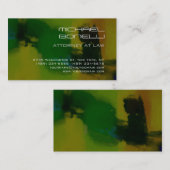 Carte de visite du procureur Abstrait vert (Devant / Derrière)