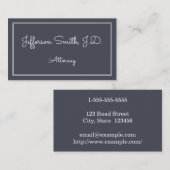 Carte de visite du procureur de base et de base (Devant / Derrière)