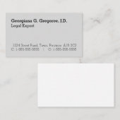 Carte de visite du procureur de base et humble (Devant / Derrière)