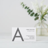 Carte de visite du procureur de gris noir (Debout devant)