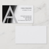 Carte de visite du procureur de gris noir (Devant / Derrière)