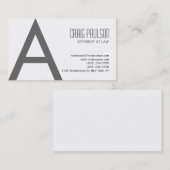 Carte de visite du procureur de gris noir (Devant / Derrière)