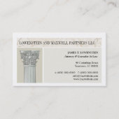 Carte de visite du procureur de la colonne de Cori (Devant)