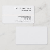 Carte de visite du procureur du coin arrondi (Devant / Derrière)