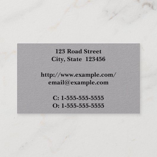 Carte de visite du procureur général (Dos)