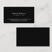Carte de visite du procureur noir moderne (Devant / Derrière)