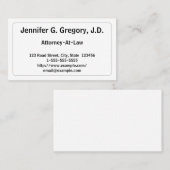 Carte de visite du procureur professionnel (Devant / Derrière)