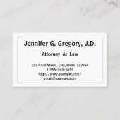 Carte de visite du procureur professionnel (Devant)