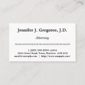 Carte de visite du procureur propre et de base (Devant)